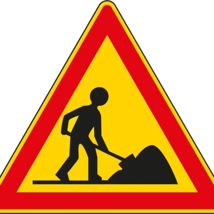PANNEAU DE SIGNALISATION ( ATTENTION TRAVAUX )