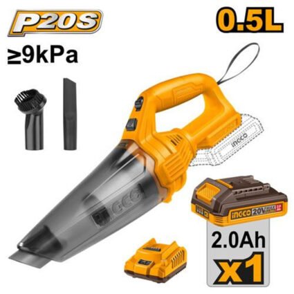 ASPIRATEUR 20V 0.5L+BATTERIE+ACCESSOIRES REF:CVLI20126 INGCO INGCO Maroc
