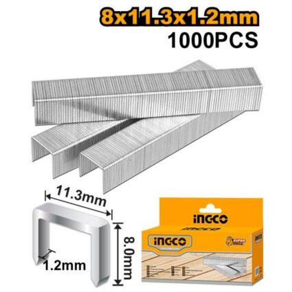 BOITE AGRAFE 1000PCS 8MM*1.2MM POUR HSG1405 REF:STS0208 INGCO INGCO Maroc