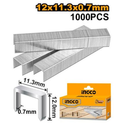 BOITE AGRAFES 1000 PCS 12mm*0.7mm (HSG1403) REF: STS0112 INGCO INGCO Maroc