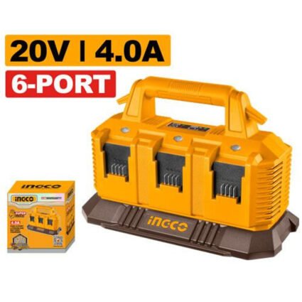 CHARGEUR A BATTERIES 20V 4AH 6PORTS REF:FCLI2064 INGCO INGCO Maroc