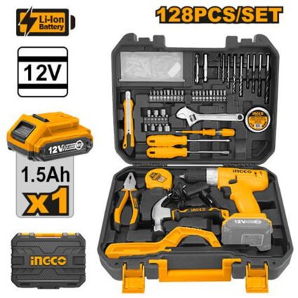 COFFRET VISSEUSE 12V +127 PCS OUTILS/ACCESSOIRES REF: HKTHP11281 INGCO INGCO Maroc