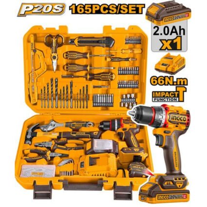 COFFRET VISSEUSE 20V+165 OUTILS/ACCESSOIRES REF:HKTHP11651 INGCO INGCO Maroc