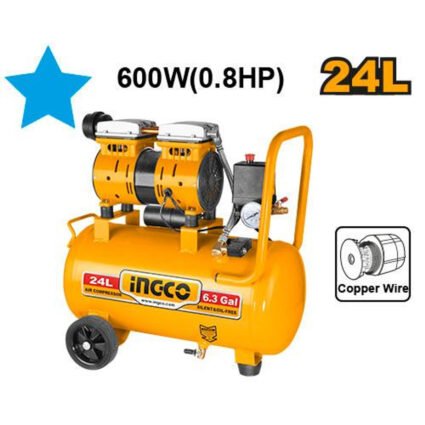 COMPRESSEUR A AIR SILENCIEUX 24L 600W 0.8HP REF:ACS175241 INGCO INGCO Maroc