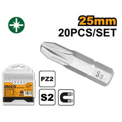 EMBOUT DE VISSAGE PZ2 25mm REF:SDB11PZ213 INGCO INGCO Maroc