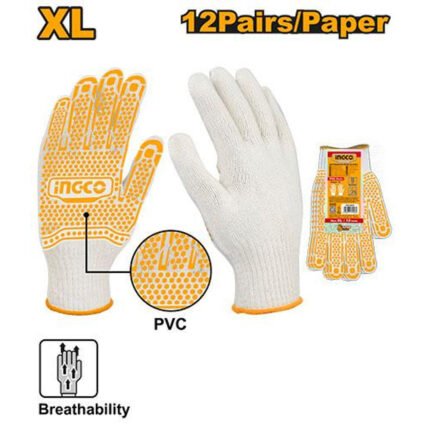 GANTS TRICOT AVEC POINTS EN PVC XL REF: HGVK05 INGCO INGCO Maroc