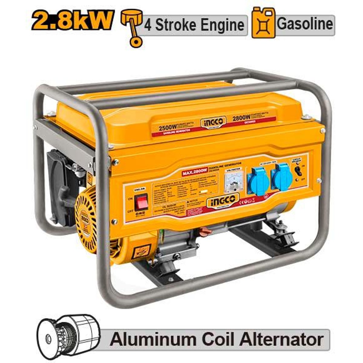 Generateur A Essence 3Kva 15L Ref: Ge30005 Ingco 1 Generateur A Essence 3Kva 15L Ref: Ge30005 Ingco Ingco Maroc