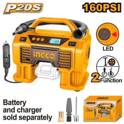 GONFLEUR AUTO 11BAR 20V (SANS BATTERIE/CHARGEUR) REF: CACLI2002 INGCO INGCO Maroc
