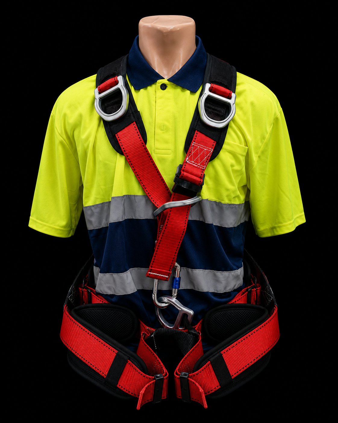 Harnais De Sécurité Avec Triple Support Apo031A – En 361, En 358 Et En 813 Premium Blitz 1 Vue Arrière Du Harnais De Sécurité Apo031A Premium Blitz Avec Point D’ancrage Dorsal