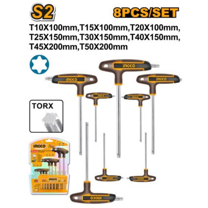 JEU CLES TORX AVEC POIGNEES REF:HHKT80838 INGCO INGCO Maroc