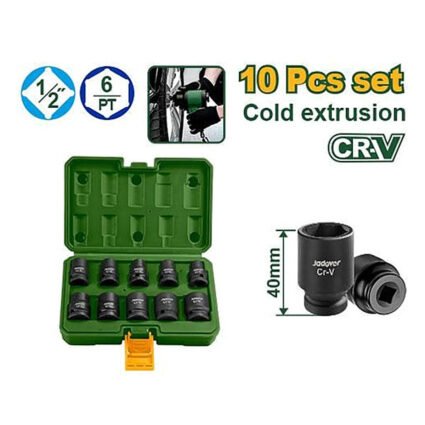 Jeu de 10 douilles à chocs 1/2" JADEVER Maroc