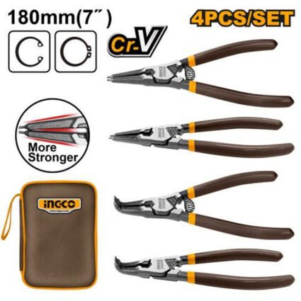 JEU DE 4 PINCES CIRCLIPS REF:HCCPS26180 INGCO INGCO Maroc