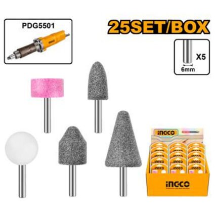 JEU DE 5 MEULES SUR TIGE 6MM POUR PDG5501 REF:AKB0502 INGCO INGCO Maroc