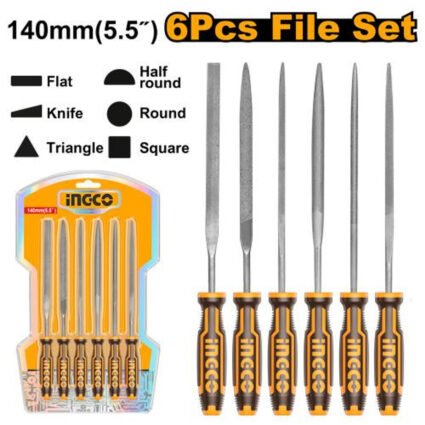 JEU LIMES EN ACIER 6 PCS 140MM REF: HKTF63 INGCO INGCO Maroc