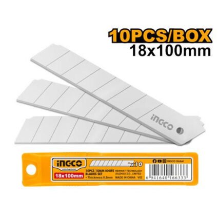 LAMES CUTTER 18*100mm 10 PCS REF: HKNSB112 INGCO INGCO Maroc