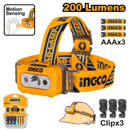 LAMPE FRONTALE A PILES REF: HHL013AAA8 INGCO INGCO Maroc