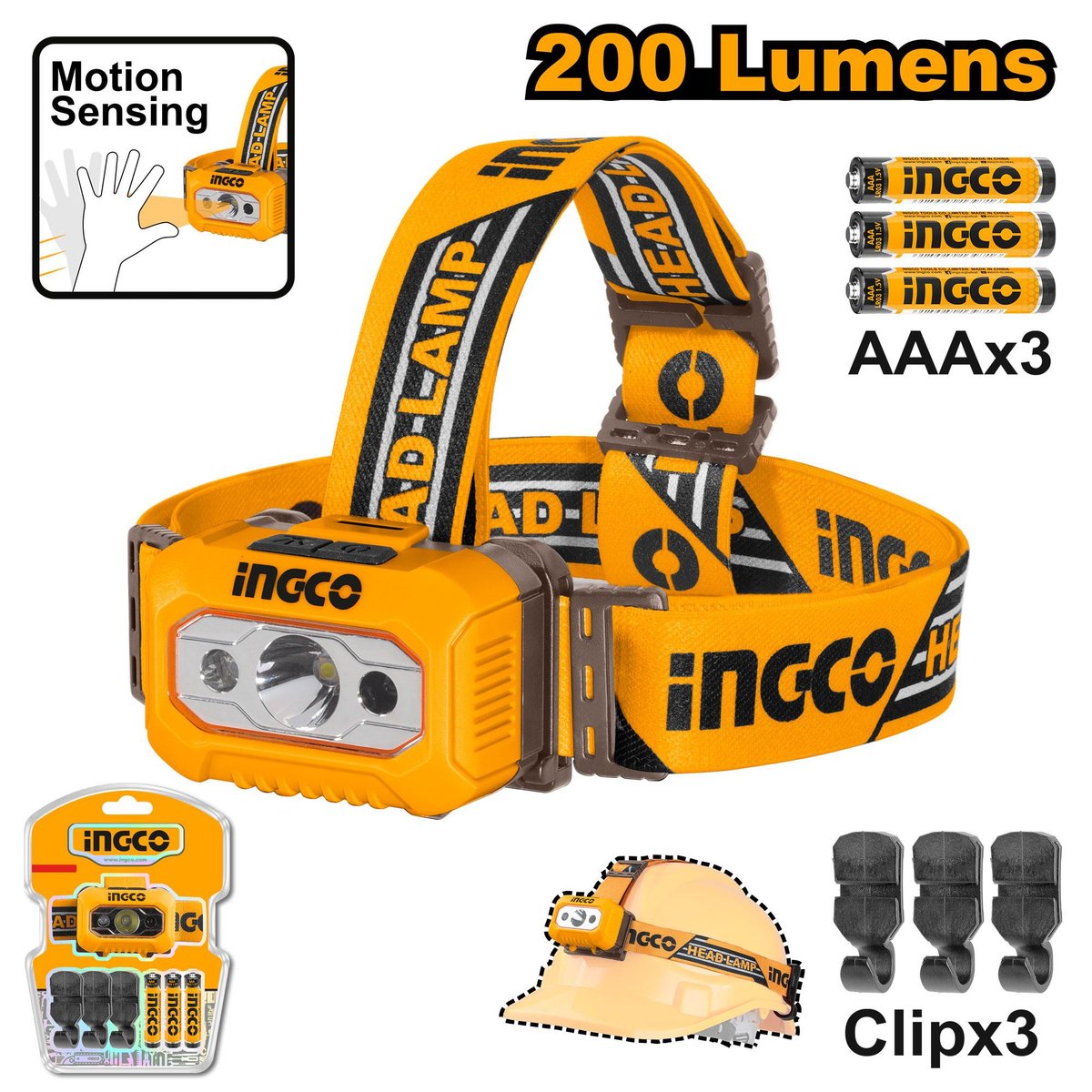 Lampe Frontale A Piles Ref: Hhl013Aaa8 Ingco 1 Lampe Frontale A Piles Ref: Hhl013Aaa8 Ingco Ingco Maroc