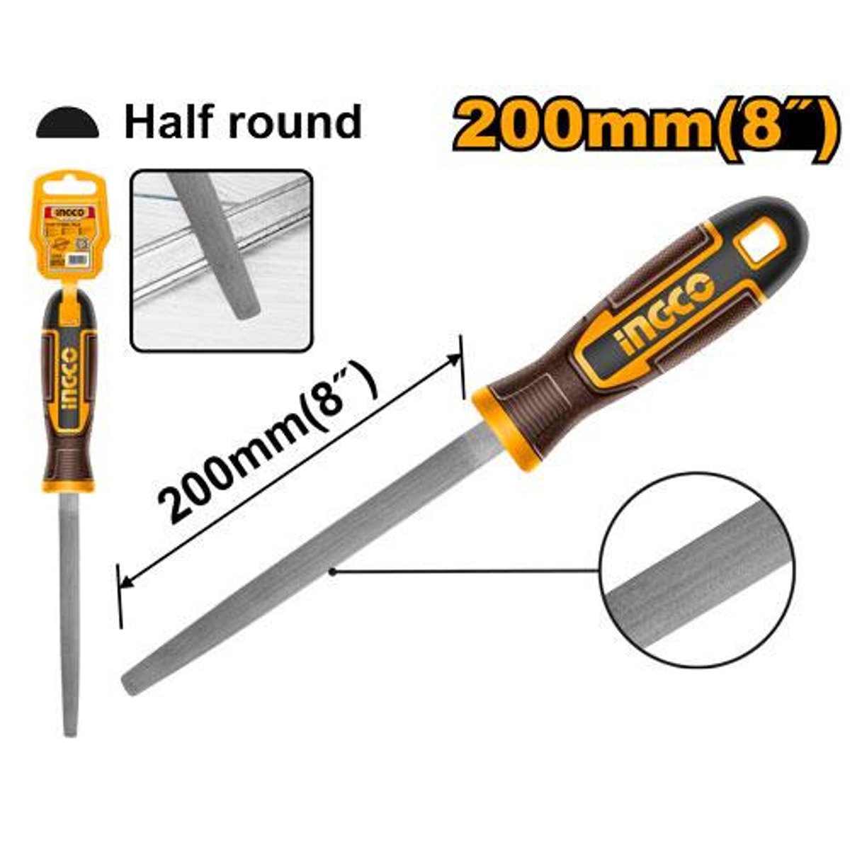 Lime D'Acier 1/2 Ronde 200Mm Ref: Hshf088 Ingco 1 Lime D'Acier 1/2 Ronde 200Mm Ref: Hshf088 Ingco Ingco Maroc