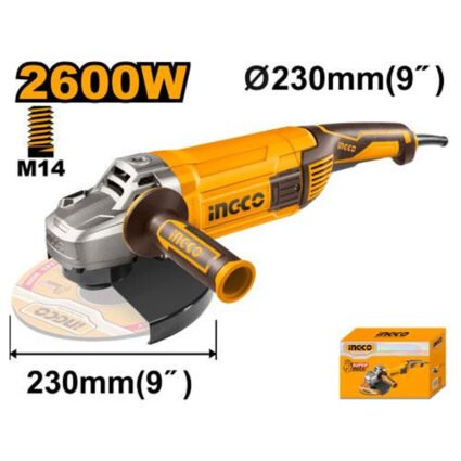MEULEUSE ANGULAIRE 230mm 2600W REF:AG26008 INGCO INGCO Maroc