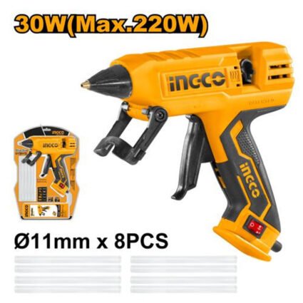 PISTOLET A COLLE 30W 220V +8 BATONNETS REF: GG308 INGCO INGCO Maroc