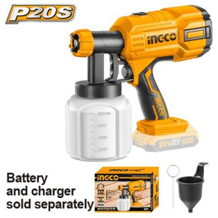 PISTOLET A PEINTURE 20V BATTERIE CHARGEUR NONINCLUS REF:CSGLI2001 INGCO INGCO Maroc