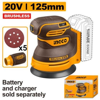 PONCEUSE ORBITALE ALEATOIRE 125mm-20V-SANS BATTERIE NI CHARGEUR REF:CROSLI2002 INGCO INGCO Maroc