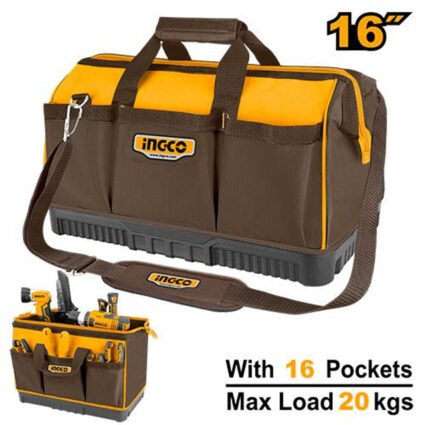 SAC A OUTILS 16" 16 POCHES BASE RENFORCEE REF: HTBG08 INGCO INGCO Maroc