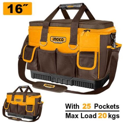SAC A OUTILS 16" 25 POCHES BASE RENFORCEE REF: HTBG10 INGCO INGCO Maroc