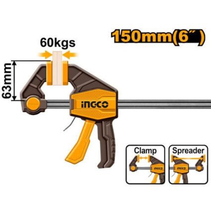 SERRE JOINT RAPIDE 63"150mm REF: HQBC01601 INGCO INGCO Maroc
