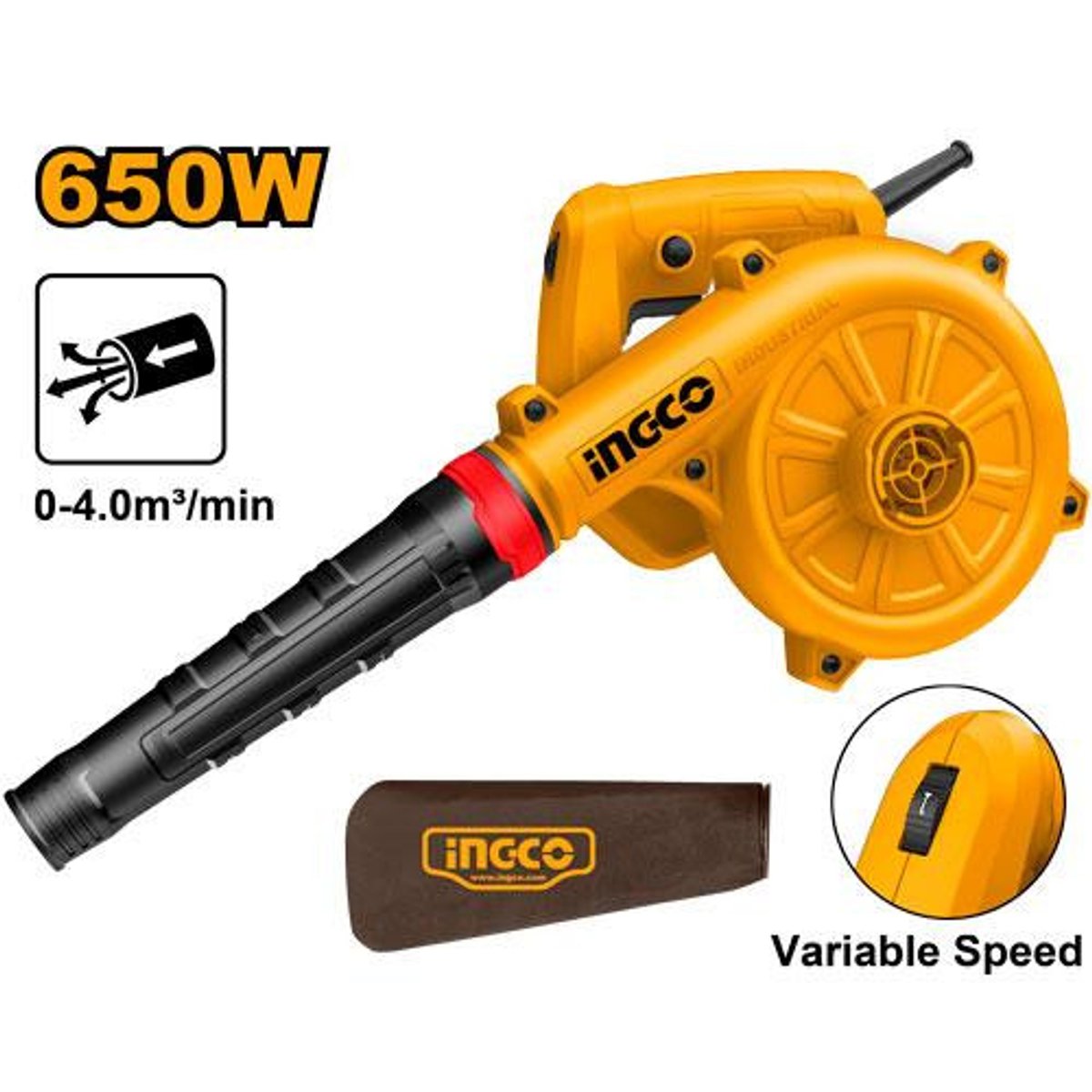Soufleur Aspirateur 650W Ref:ab6038 Ingco 1 Soufleur Aspirateur 650W Ref:ab6038 Ingco Ingco Maroc
