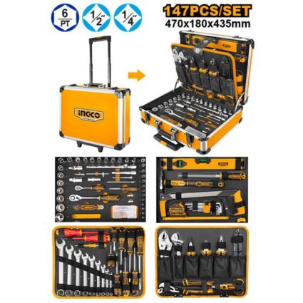 VALISE D' OUTILLAGE A MAIN ET OUTILS 147 PCS REF:HKTHP21471 INGCO INGCO Maroc