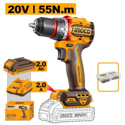 VISSEUSE BRUSHLESS 20V+1 BATTERIE REF:CDLI205582 INGCO INGCO Maroc
