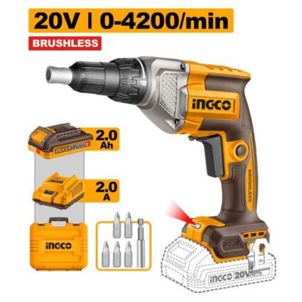 VISSEUSE POUR CLOISONS SECHES AVEC 1 BATTERIE 2.0 AH REF:CDSLI204281 INGCO INGCO Maroc